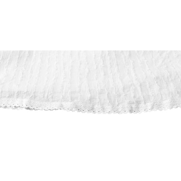 PAISLEY VINE BELL SLV RND NECK MIDI WAIST DRESS, WOMEN, M-WHITE/IVORY, LACE TRIM - Picture 8 of 12